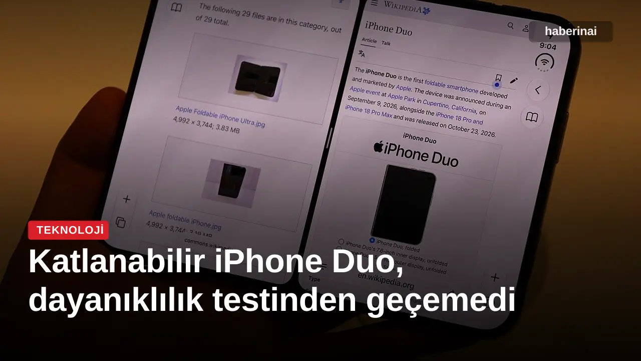 Katlanabilir iPhone Duo, dayanıklılık testinden geçemedi