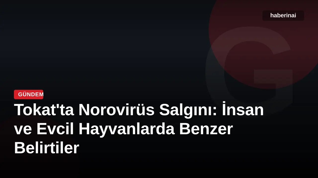 Tokat'ta Norovirüs Salgını: İnsan ve Evcil Hayvanlarda Benzer Belirtiler