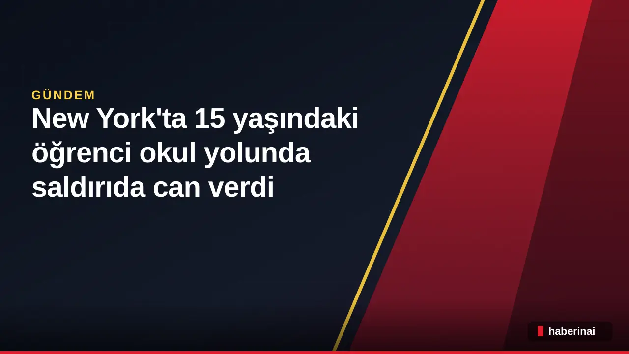 New York'ta 15 yaşındaki öğrenci okul yolunda saldırıda can verdi