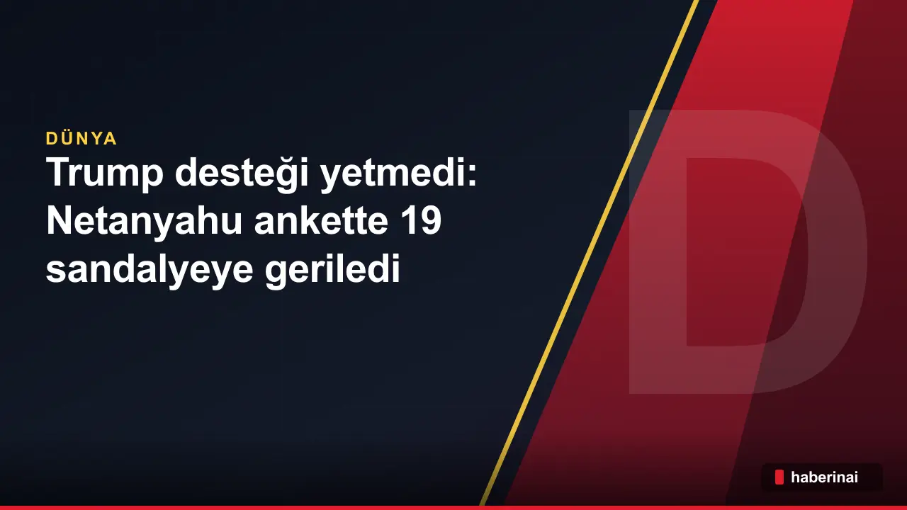 Trump desteği yetmedi: Netanyahu ankette 19 sandalyeye geriledi