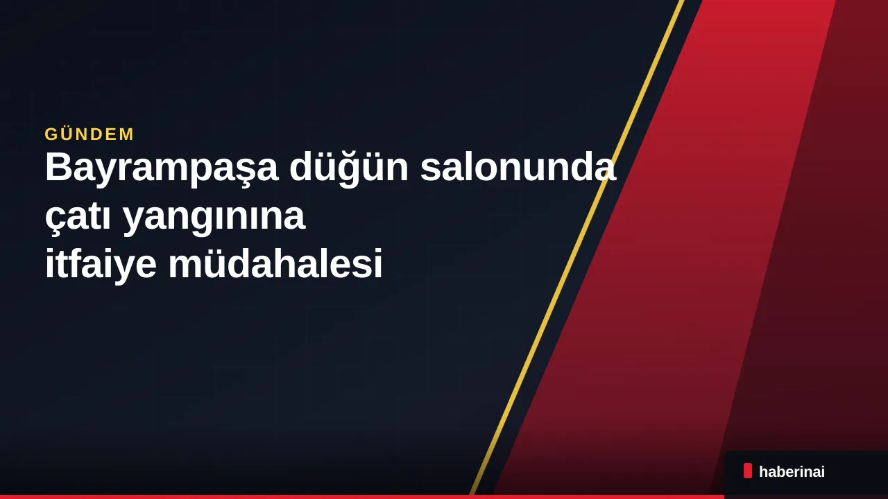 Bayrampaşa düğün salonunda çatı yangınına itfaiye müdahalesi
