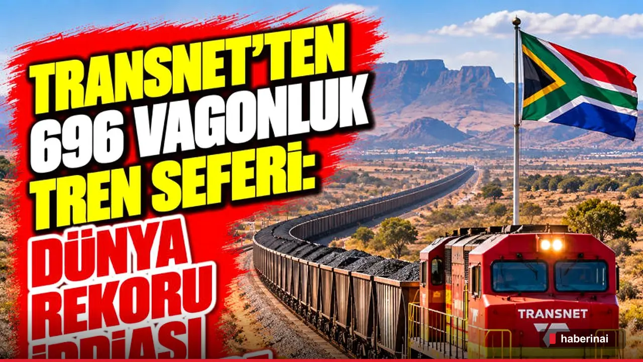 Transnet, 696 vagonluk dev tren seferiyle kendi rekorunu kırdı